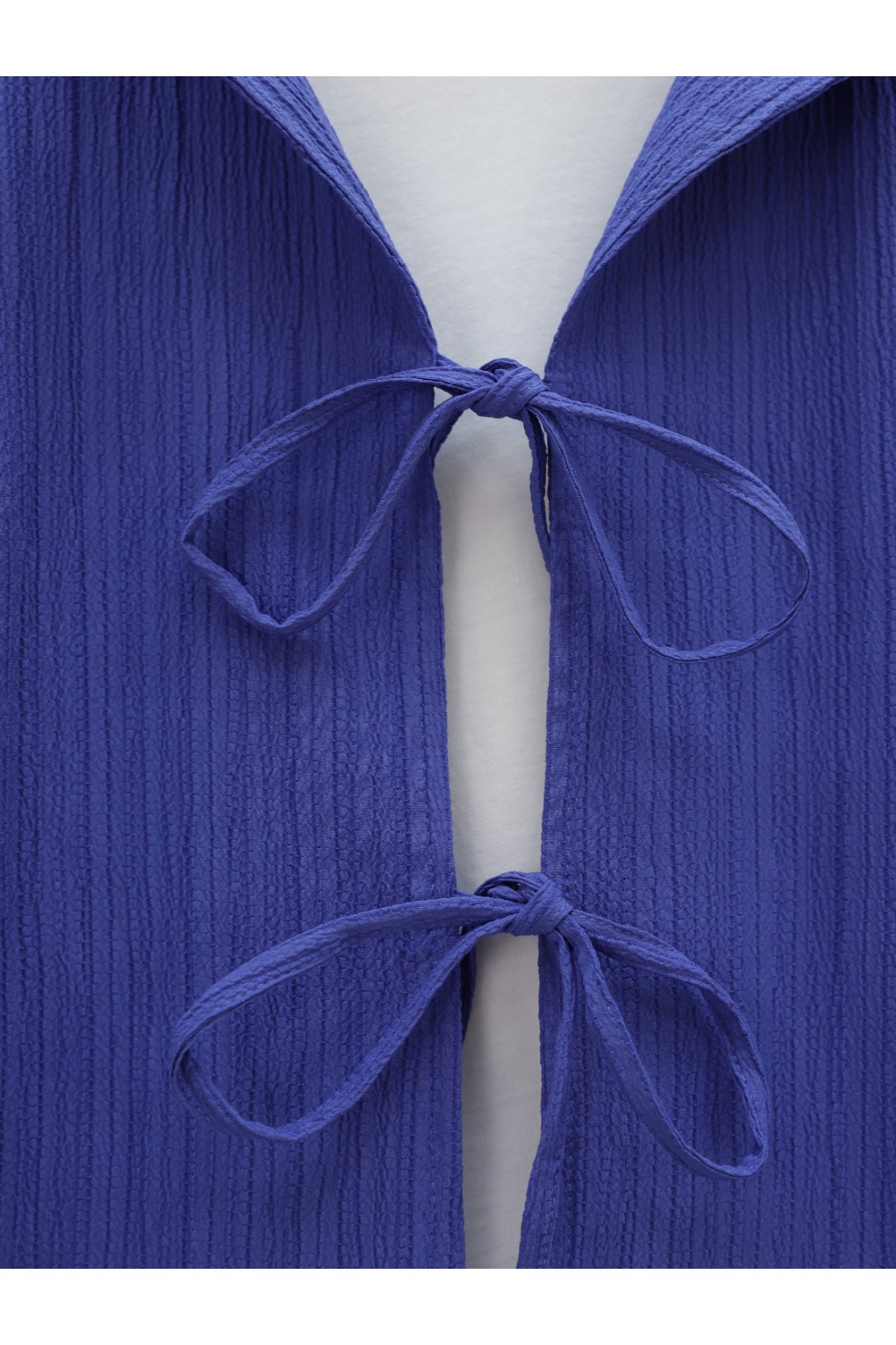 Önü Bağlamalı Etekli Krinkıl Takım  -Leylak