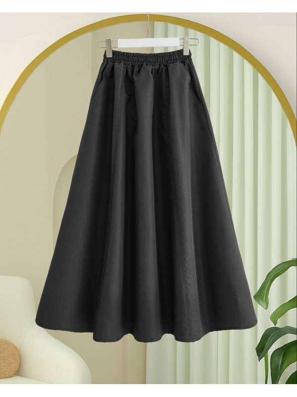 Beli Lastikli Cepli Paraşüt Etek -Siyah