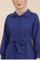 Kendinden Kuşaklı Poplin Tunik -Laci
