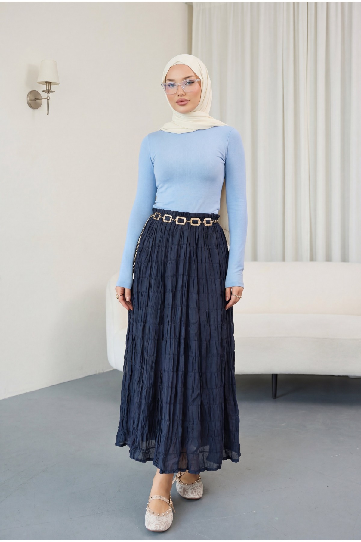 Astarlı Gipeli Modal Etek -Laci