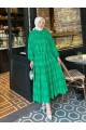 Fisto Detaylı Etekli Takım  -Yeşil