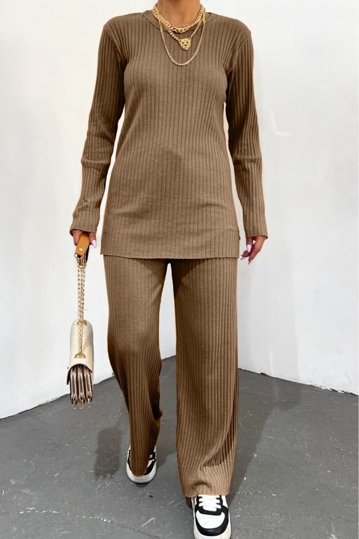 Bisiklet Yaka Kaşkorse Takım -Taba