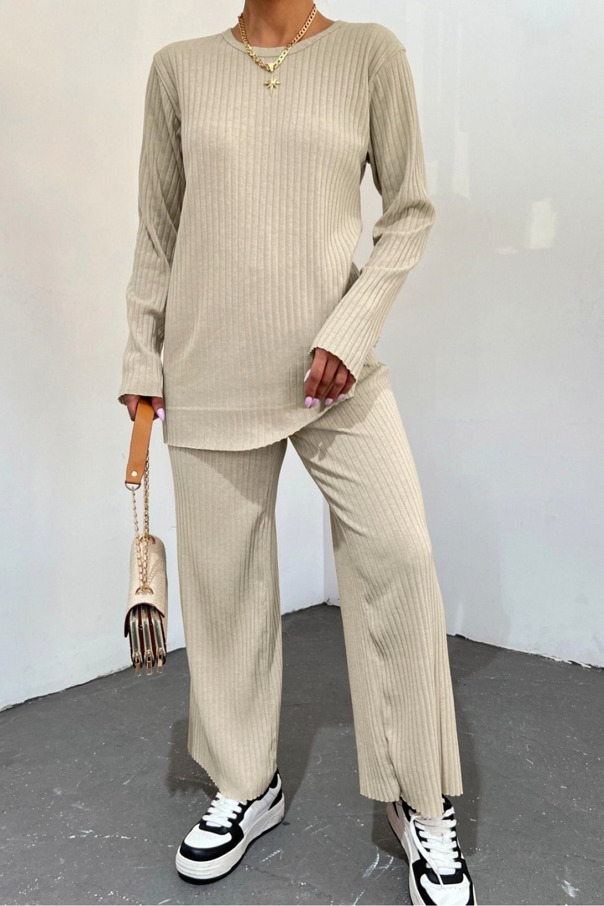 Bisiklet Yaka Kaşkorse Takım      -Taş