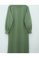 Yuvarlak Yaka Uzun Oysh Elbise -Çağla Y.