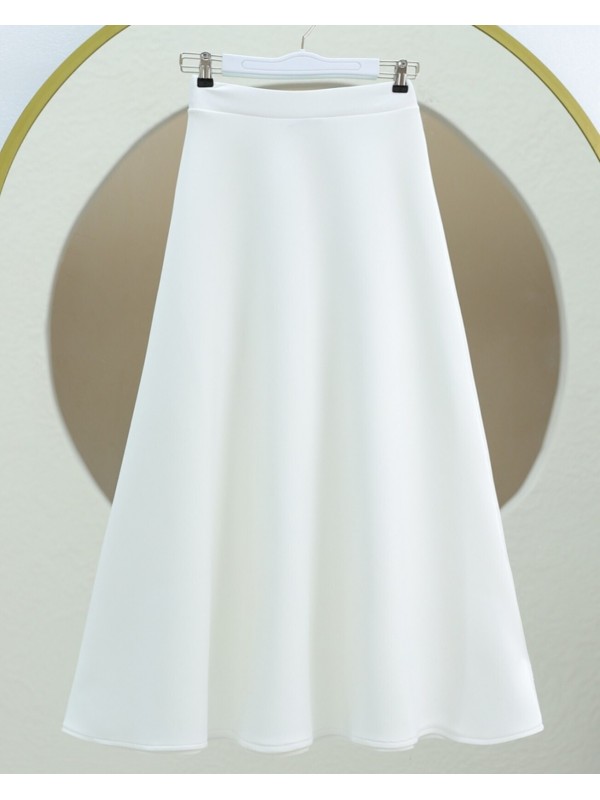Bol Kiloş Sukuba Puf Etek   -Beyaz
