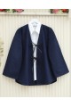Önü Bağcıklı Oval Kesim Kaşe Kimono  -Laci