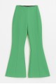 İspanyol Paça Beli Lastikli Likralı Pantolon -A.Yeşil