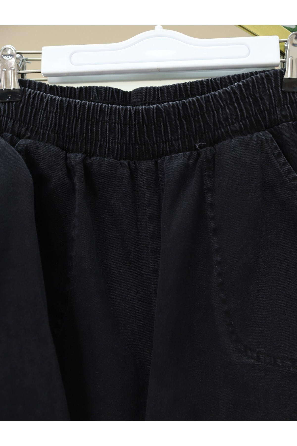 Taş Detaylı Ceket Pantolon Kot Takım -Siyah