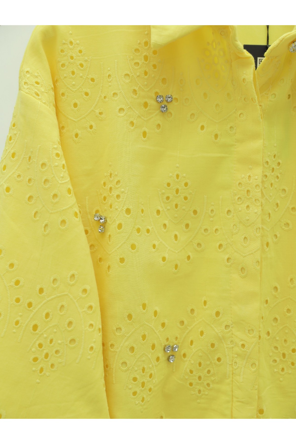 Fisto Detaylı Etekli Takım -Sarı