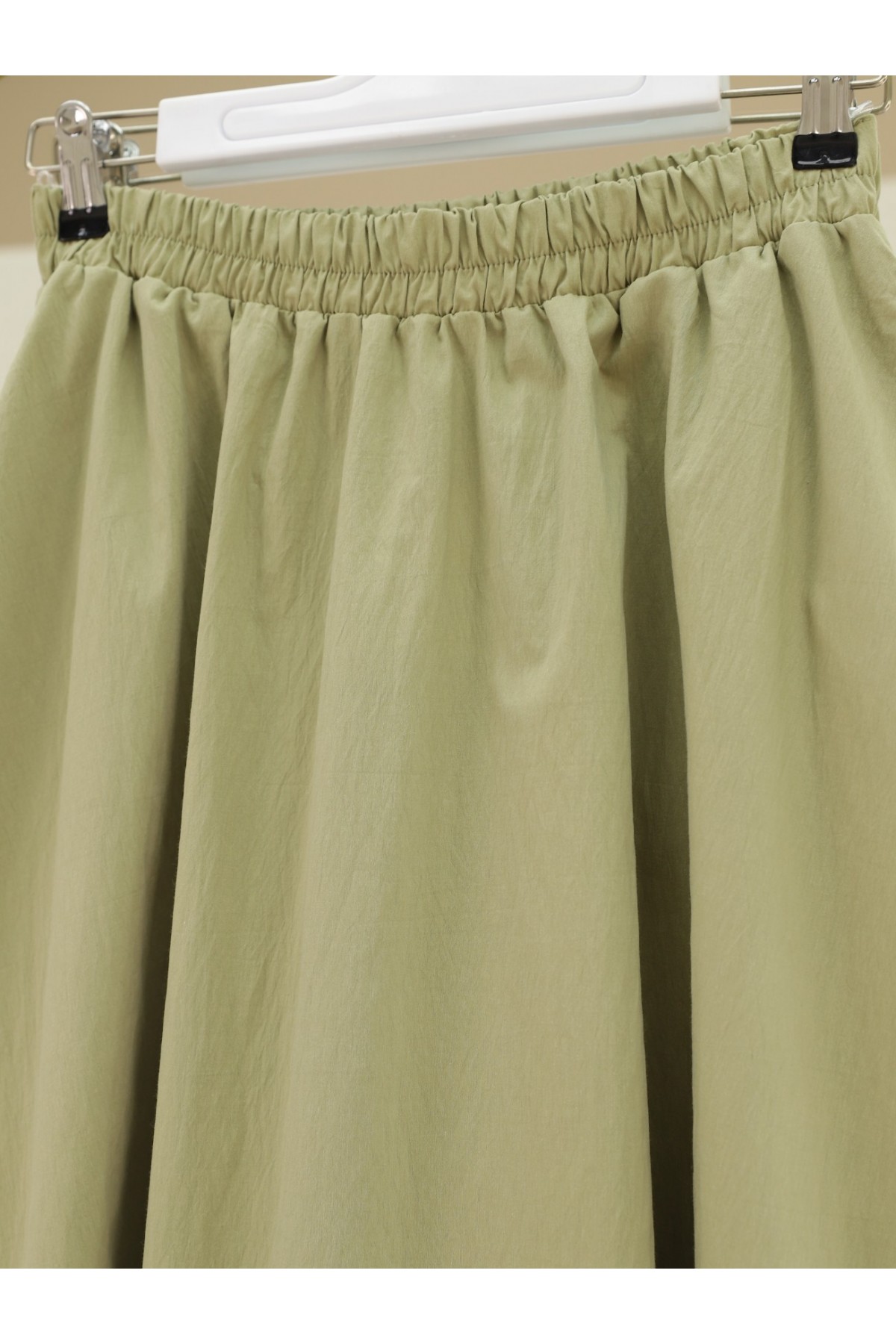 Dantel İşlemeli Beli Lastikli Etek -Çağla Y.