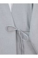 Önden Bağlamalı Pantolonlu Kimono Takım         -Açık Gri