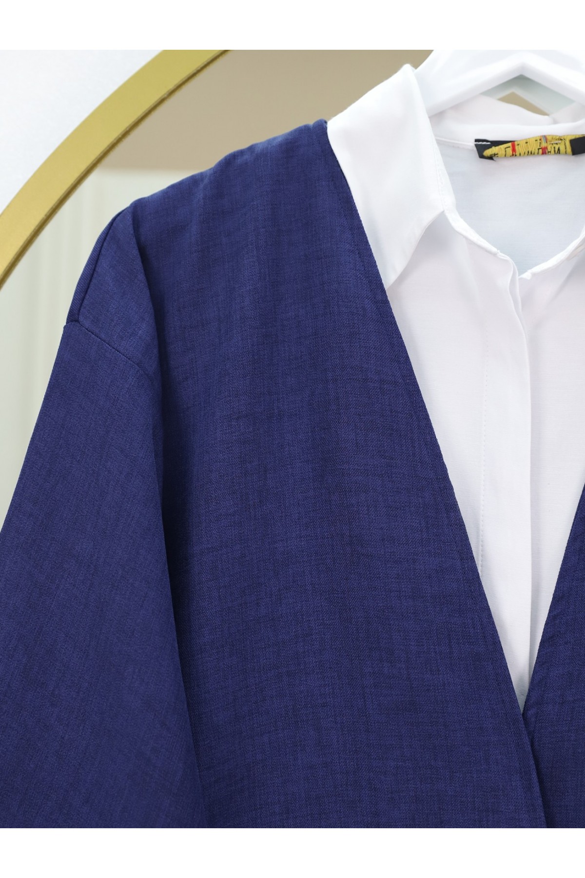 Önden Bağlamalı Pantolonlu Kimono Takım -Laci