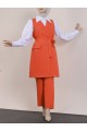 Yelekli Pantolon Takım -Turuncu