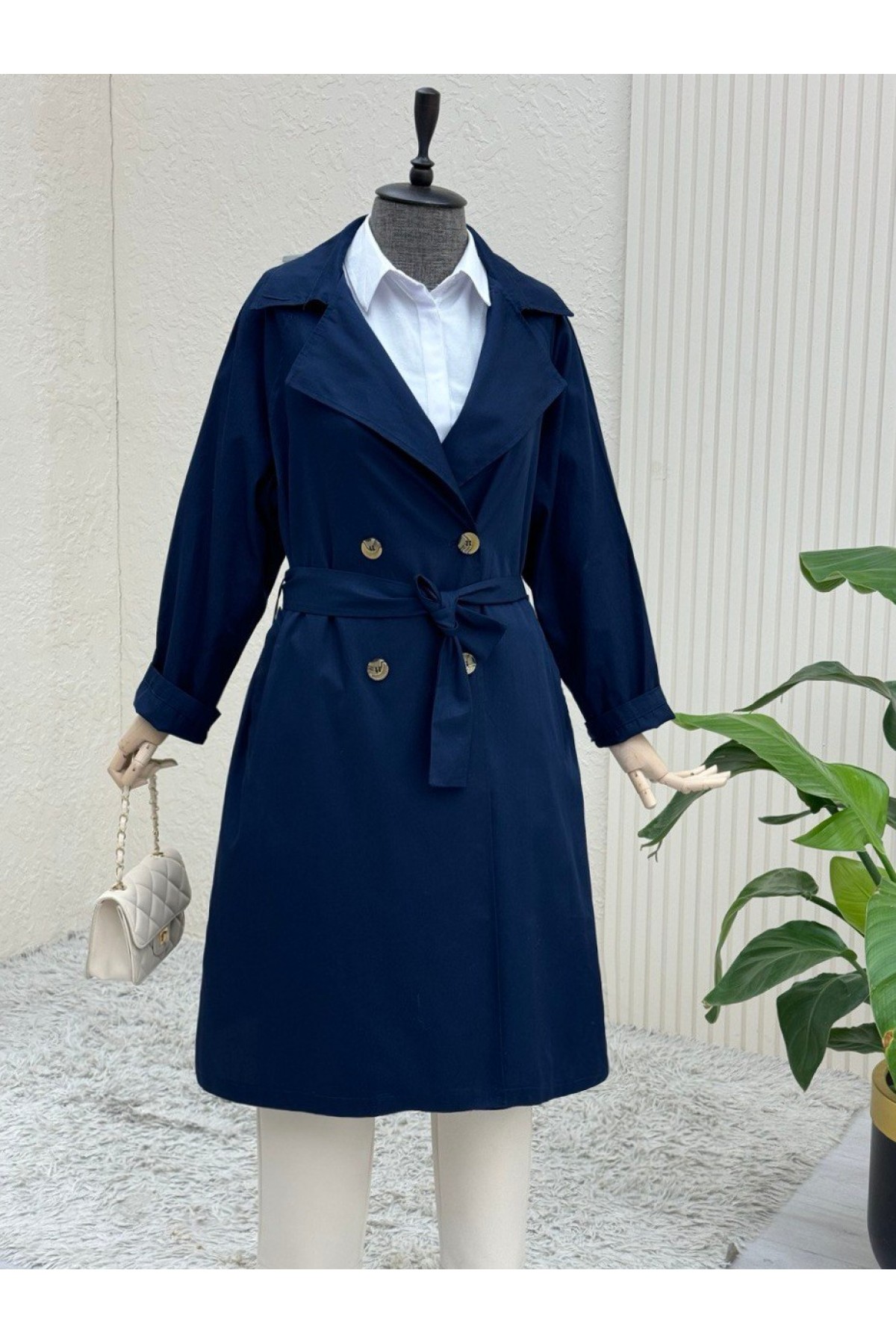 Bolero Detaylı Kemerli Araboy Trençkot -Laci