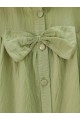 Önü Fiyonk Detaylı Parçalı Gömlek  -Su Yeşili