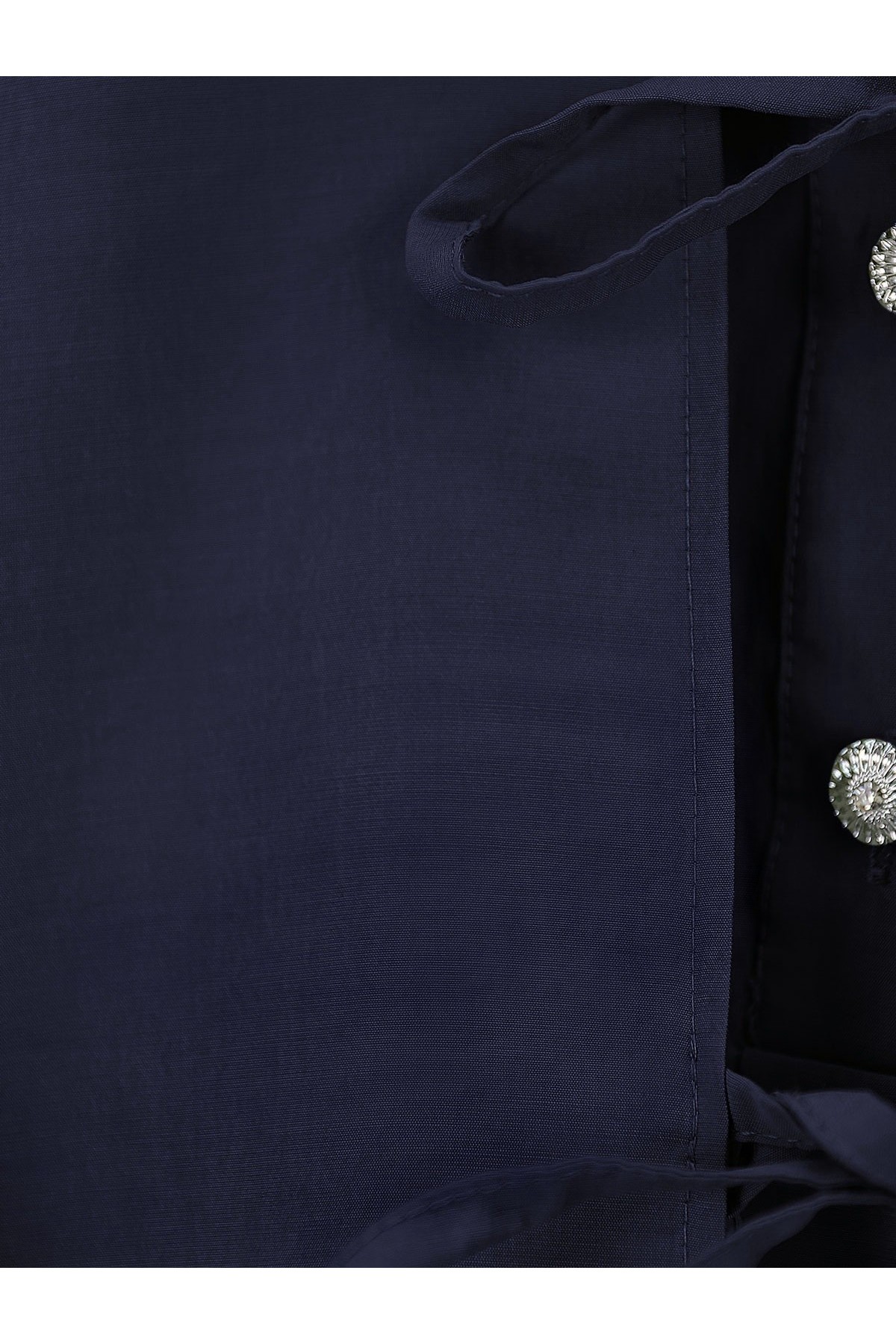 Yelek Detaylı Düğmeli Arkası Uzun Bağcıklı Gömlek -Laci