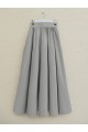 Cepli Pliseli Bondit Etek   -Gri