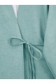 Önden Bağlamalı Pantolonlu Kimono Takım       -Su Yeşili