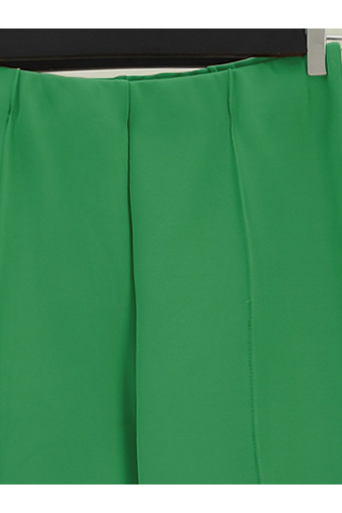 İspanyol Paça Beli Lastikli Likralı Pantolon -A.Yeşil