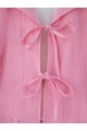 Önü Bağlamalı Etekli Krinkıl Takım   -Pembe