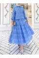 Fisto Detaylı Etekli Takım -Mavi