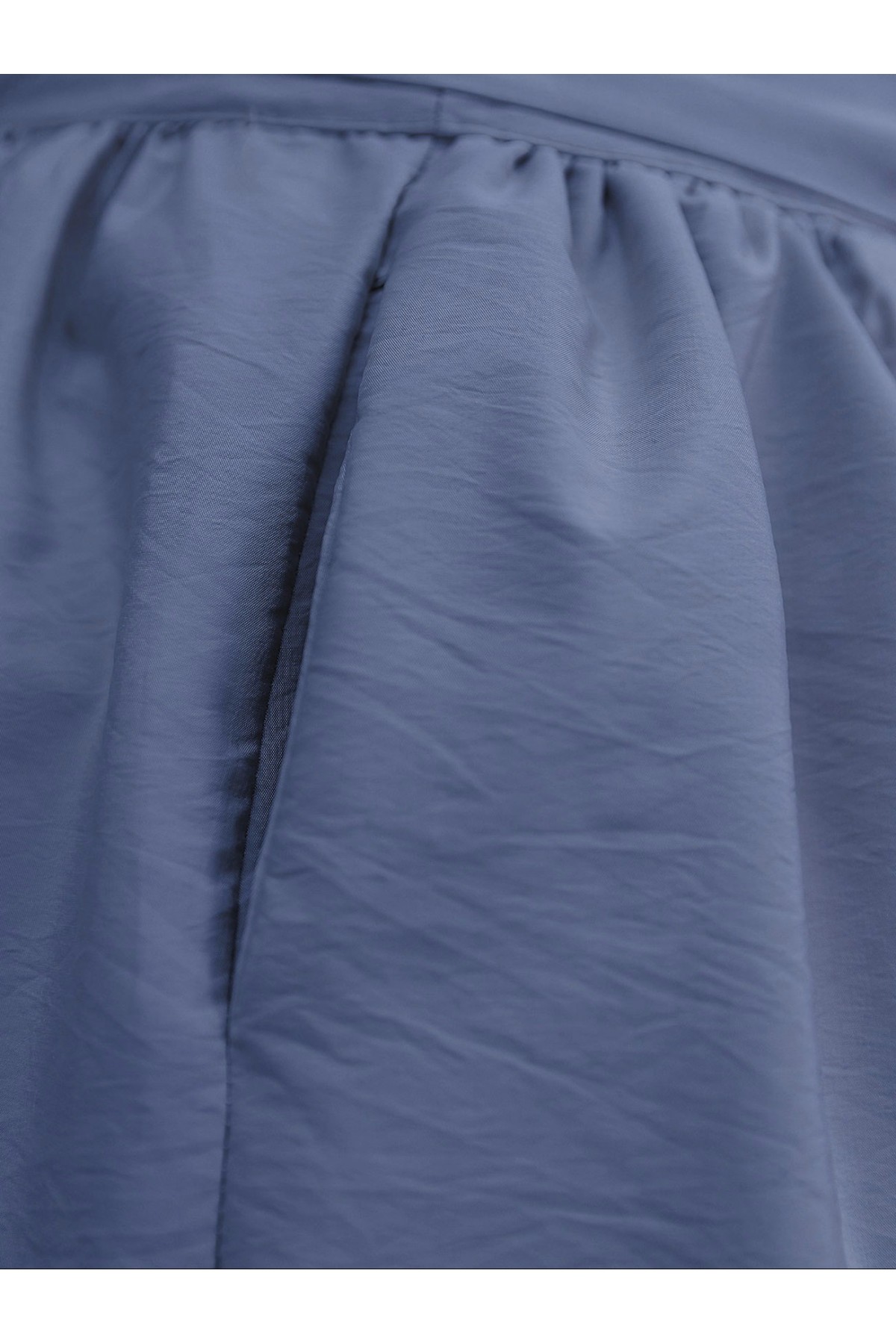 Piliseli Kemerli Paraşüt Etek  -İndigo