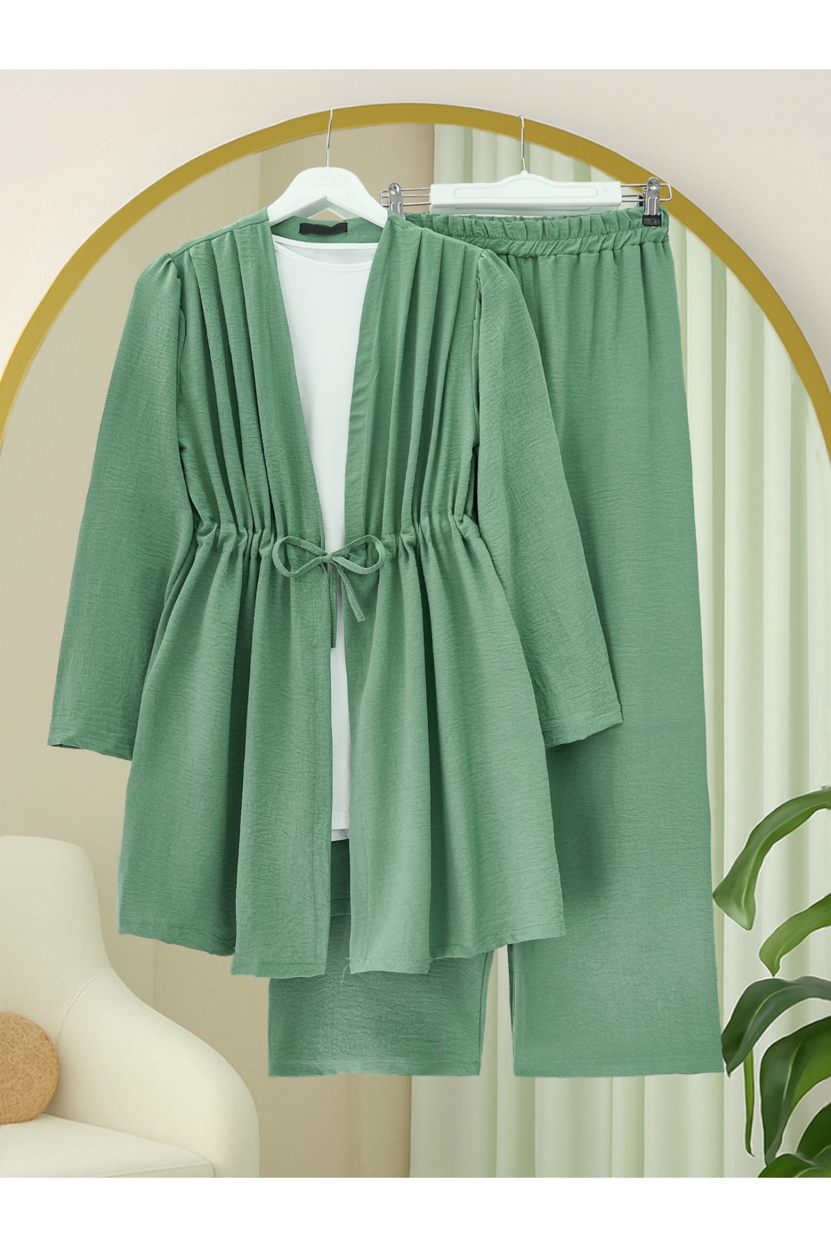 Tünel Bağcıklı Ayrobin Kimono Takım -Çağla Y.