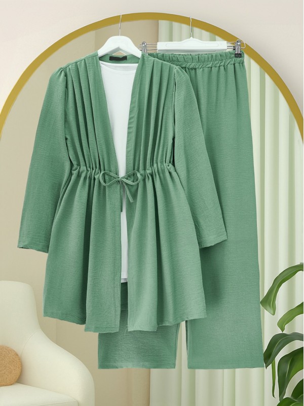 Tünel Bağcıklı Ayrobin Kimono Takım -Çağla Y.