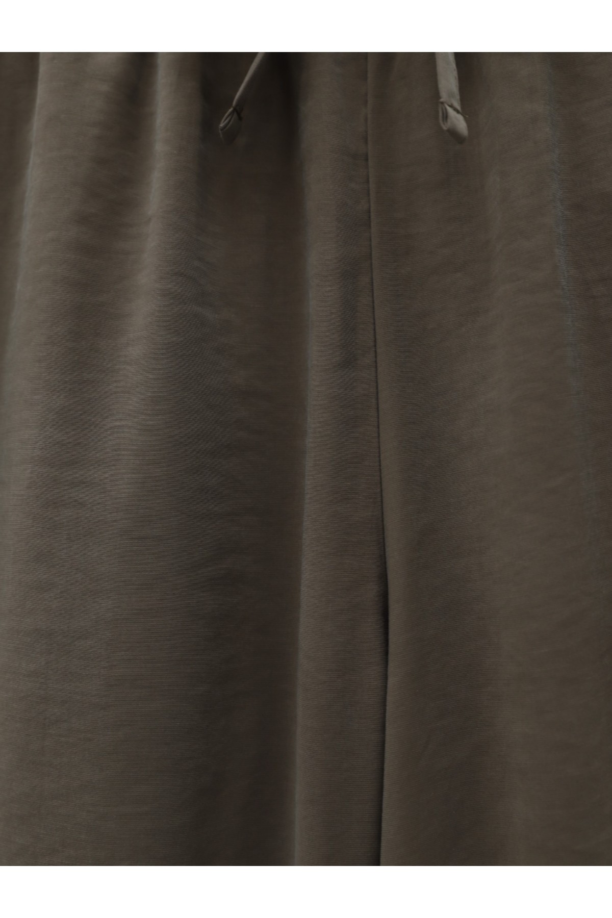 Beli Lastikli Bağcıklı Bol Paça Modal Kumaş Salaş Pantolon-Kamuflaj