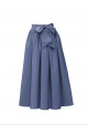Piliseli Kemerli Paraşüt Etek  -İndigo