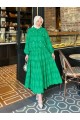 Fisto Detaylı Etekli Takım  -Yeşil