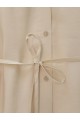 Yakası Taşlı Belden Bağlamalı Pantolonlu Takım -Bej