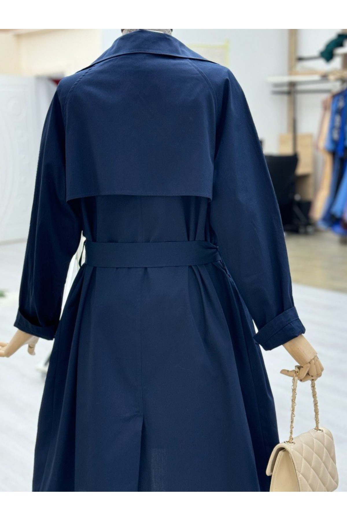 Bolero Detaylı Kemerli Araboy Trençkot -Laci