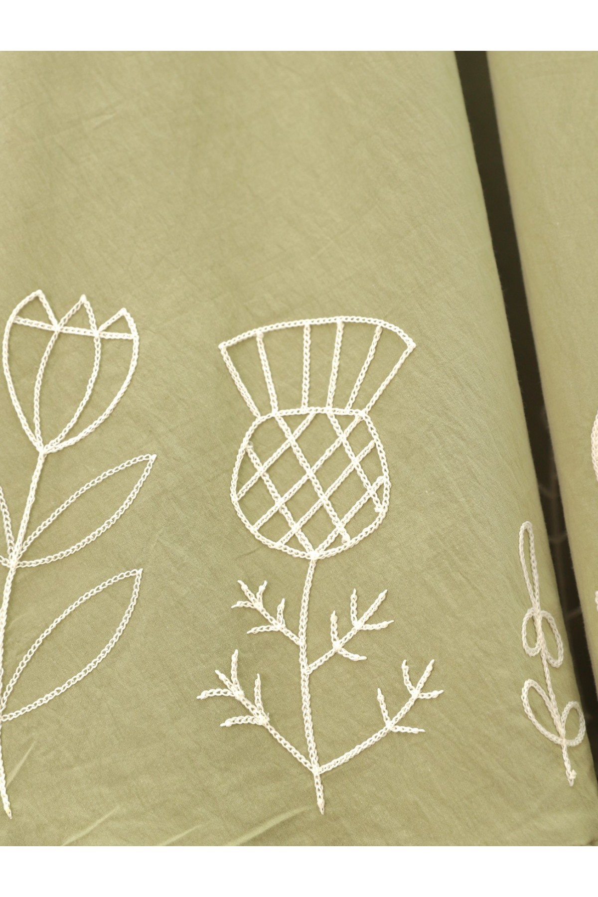 Dantel İşlemeli Beli Lastikli Etek -Çağla Y.