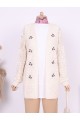 Ajurlu Nakışlı Hırka   -Krem