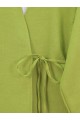 Önden Bağlamalı Pantolonlu Kimono Takım -Yağ Yeşili