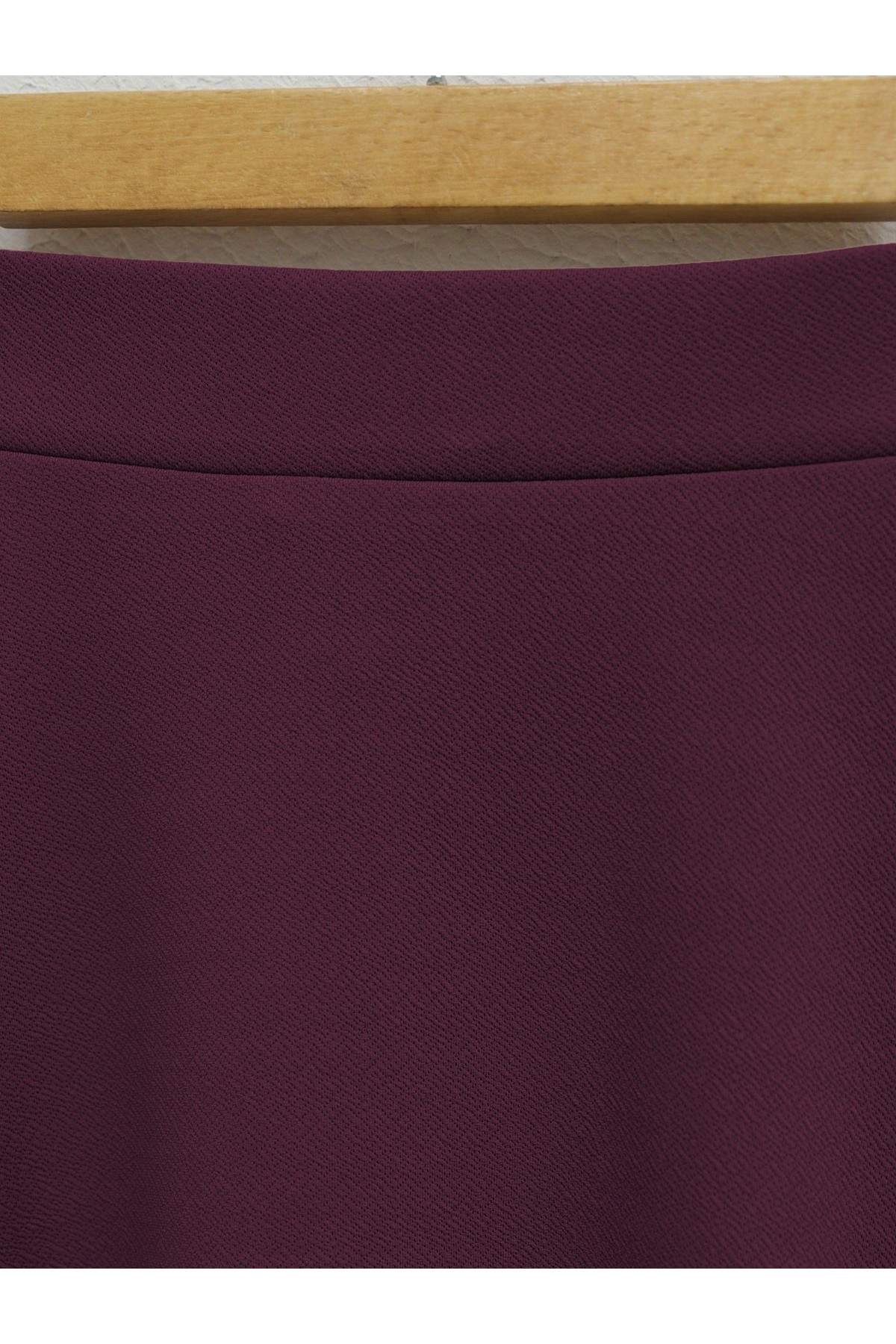 İthal Likralı Krep Kumaş Kiloş Çan Etek   -Bordo