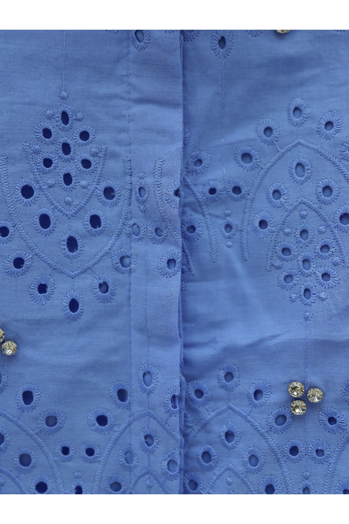 Fisto Detaylı Etekli Takım -Mavi