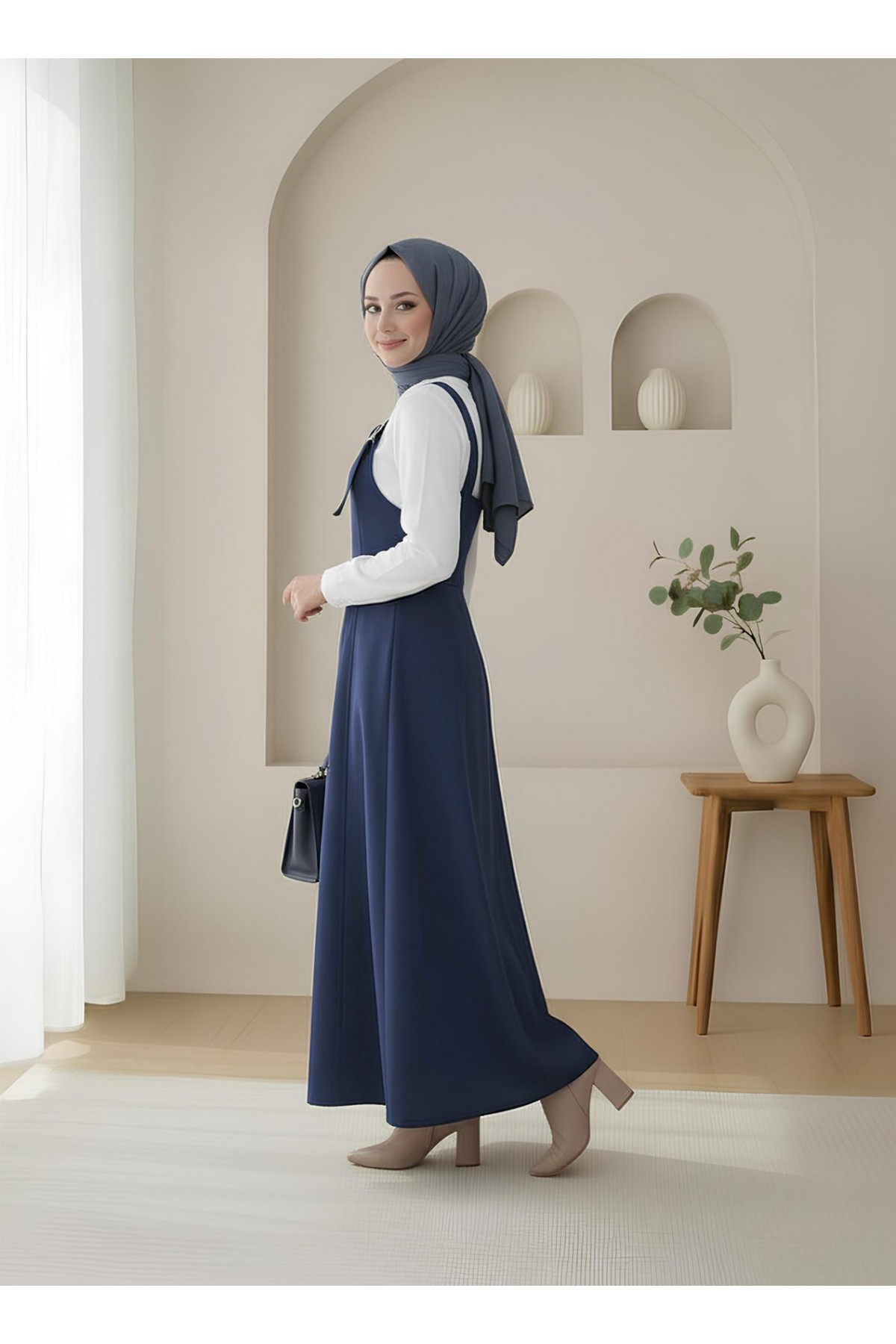 Yarım Fermuarlı Gabardin Jile  -Laci